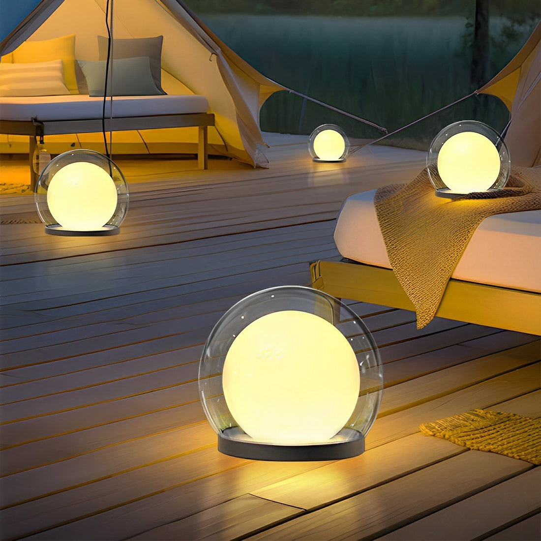 Waterproof Modern Moon Bubble Post Light Landscape Light - Flyachilles