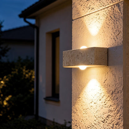 Waterproof Modern Natural Stone Up and Down LED Outdoor Wall Light - Flyachilles