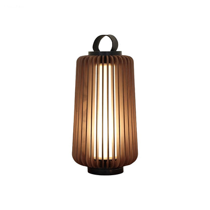 Waterproof Modern Ribbed Cylindrical LED Outdoor Floor Lamp Lantern - Flyachilles