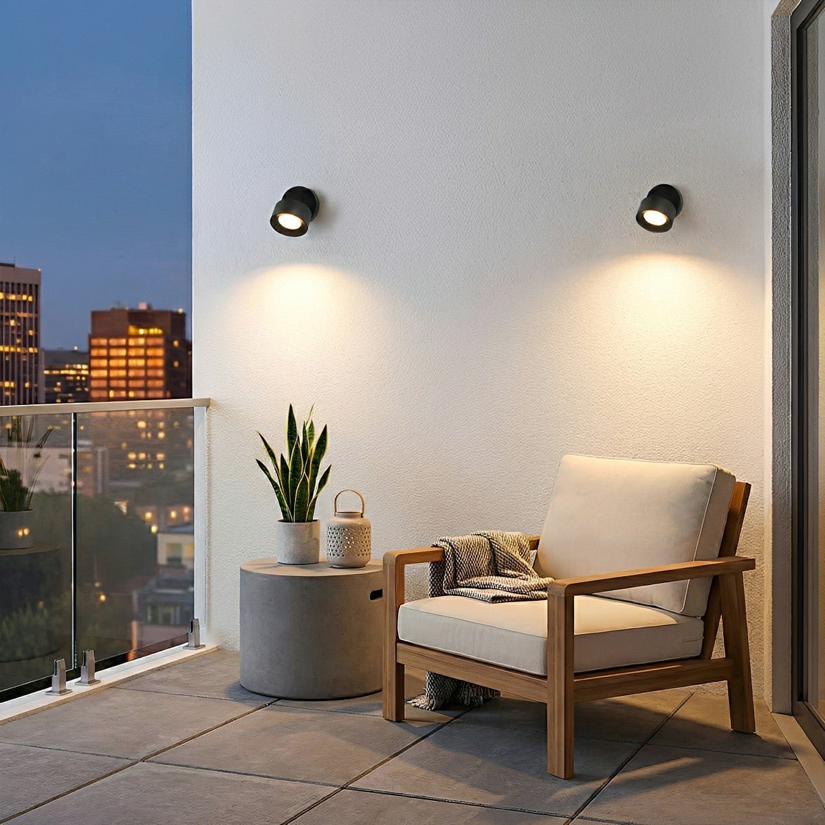 Waterproof Modern Round Adjustable Angle Outdoor Porch LED Wall Lights - Flyachilles