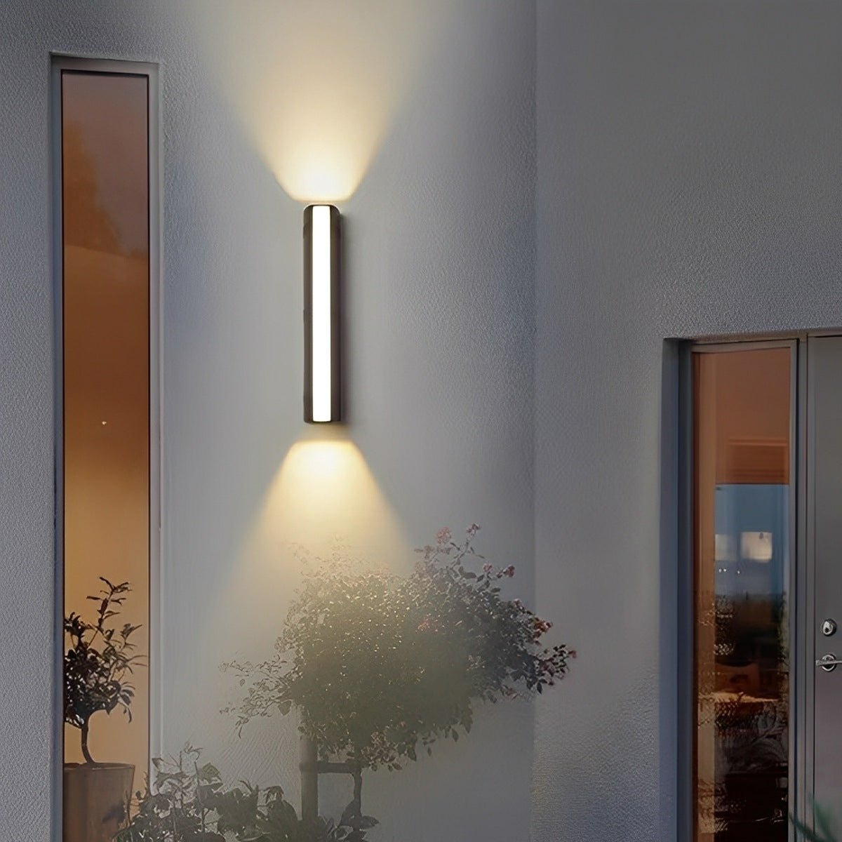 Waterproof Modern Up&amp;Down 3 - Side Long Strip Outdoor Porch LED Wall Lights - Flyachilles