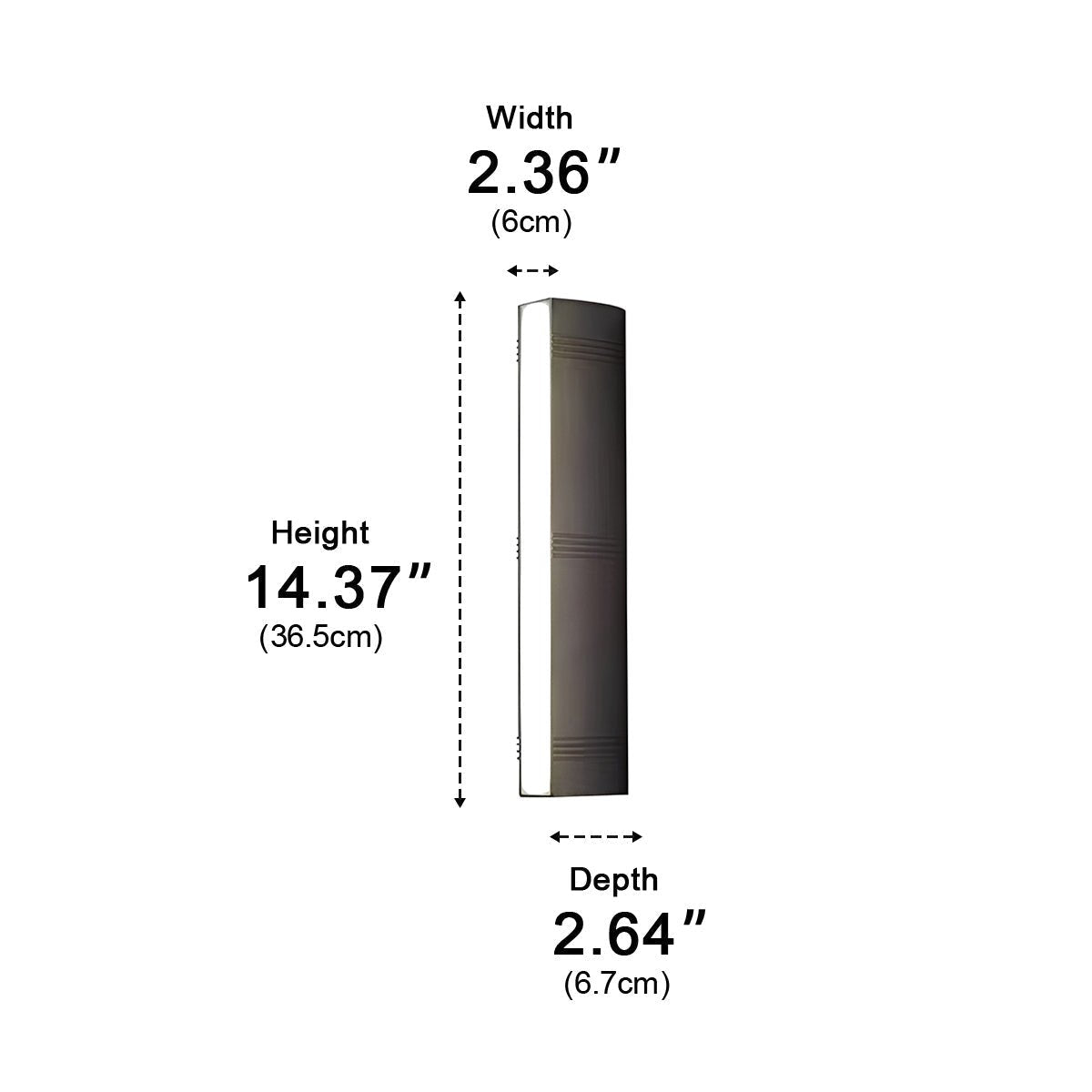 Waterproof Modern Up&amp;Down 3 - Side Long Strip Outdoor Porch LED Wall Lights - Flyachilles