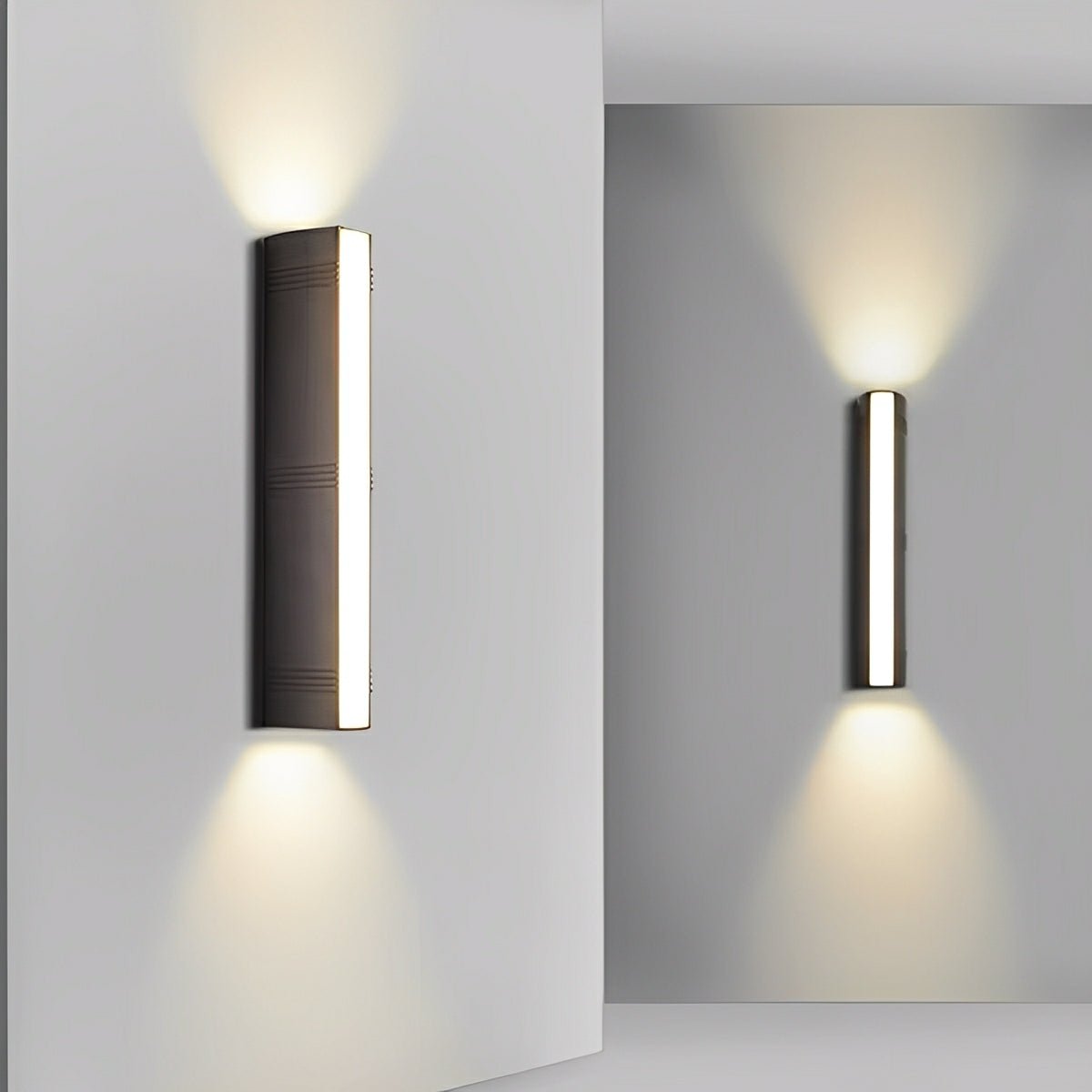 Waterproof Modern Up&amp;Down 3 - Side Long Strip Outdoor Porch LED Wall Lights - Flyachilles