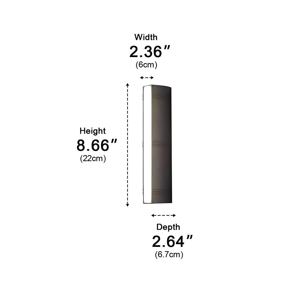 Waterproof Modern Up&amp;Down 3 - Side Long Strip Outdoor Porch LED Wall Lights - Flyachilles