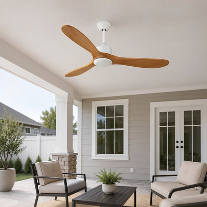 Waterproof Modern Wood 3-Blade Outdoor Ceiling Fan - Flyachilles