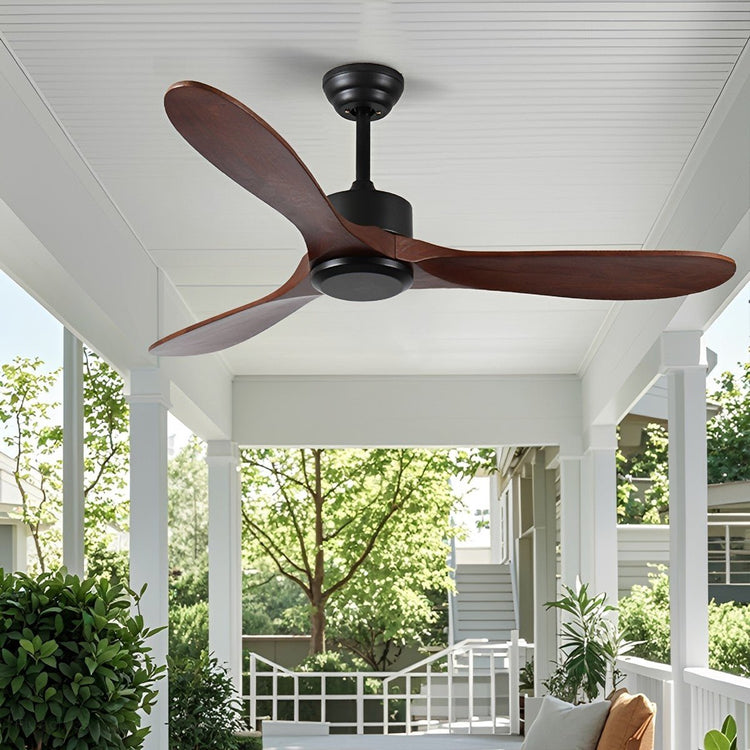 Waterproof Modern Wood 3-Blade Outdoor Ceiling Fan - Flyachilles