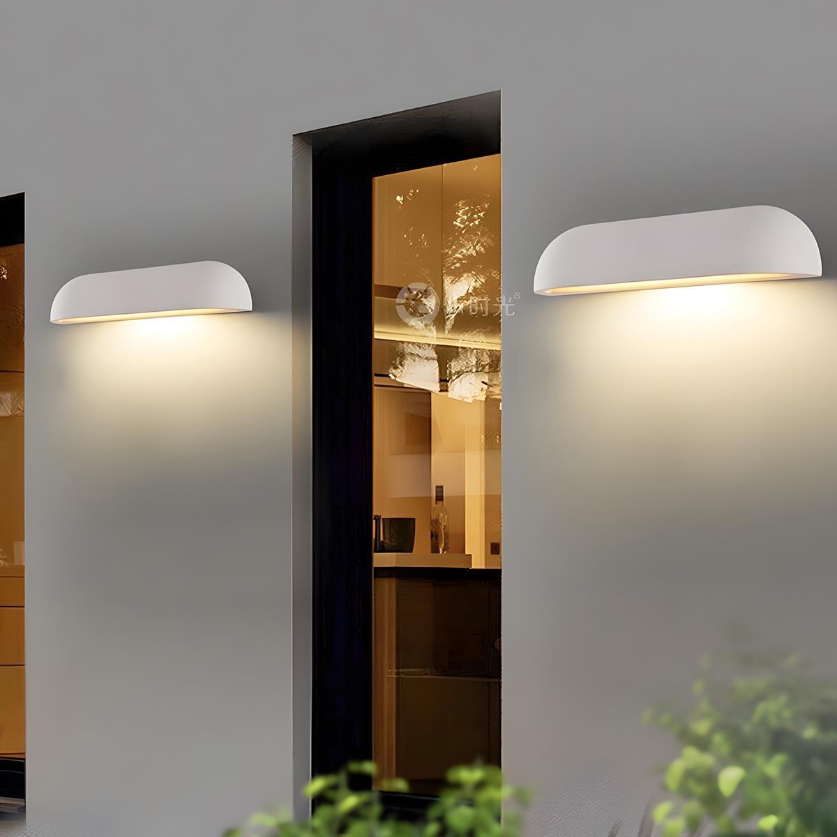 Waterproof Outdoor Cement Curved Dom LED Porch Light Exterior Wall Lights - Flyachilles