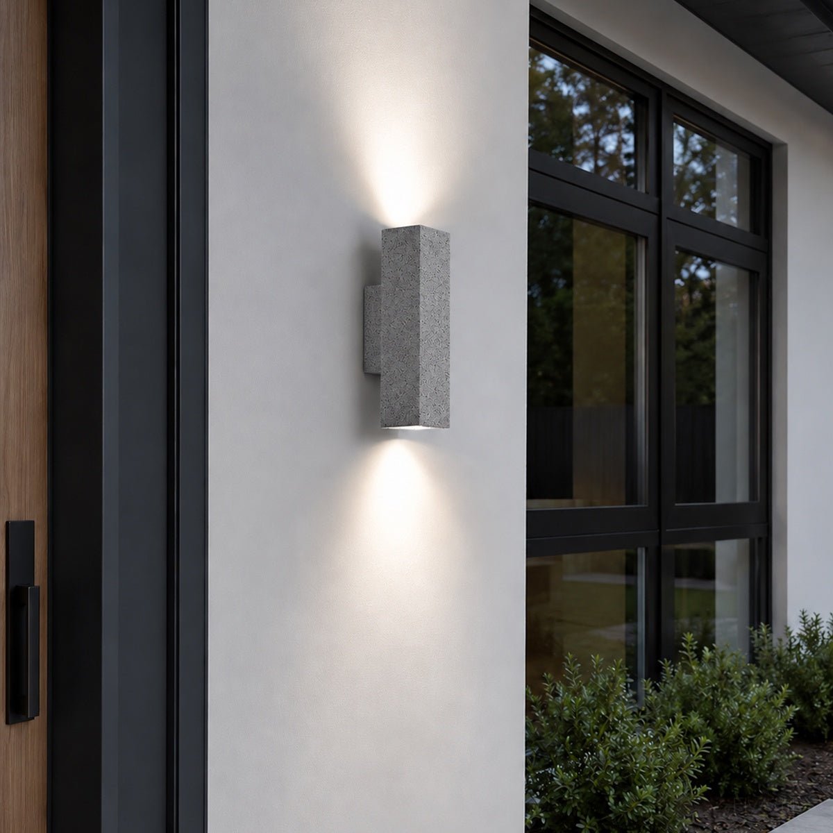 Waterproof Outdoor Concrete Rectangulart Up&amp;Down Exterior Porch LED Wall Lights - Flyachilles