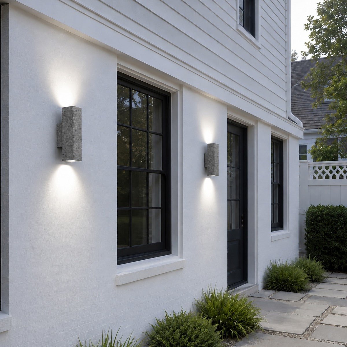 Waterproof Outdoor Concrete Rectangulart Up&amp;Down Exterior Porch LED Wall Lights - Flyachilles