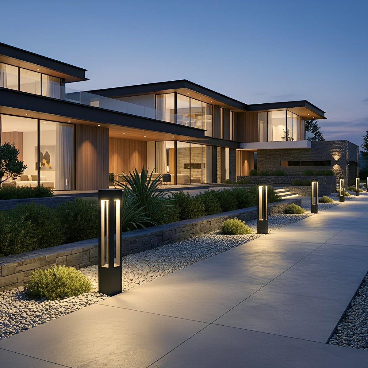 Waterproof Outdoor Garden LED Lawn Lamp Bollard Path Lights - Flyachilles