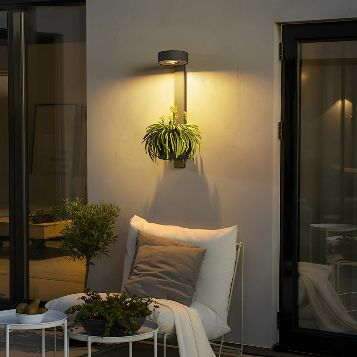 Waterproof Outdoor LED Porch Wall Lights Plant Pot - Flyachilles