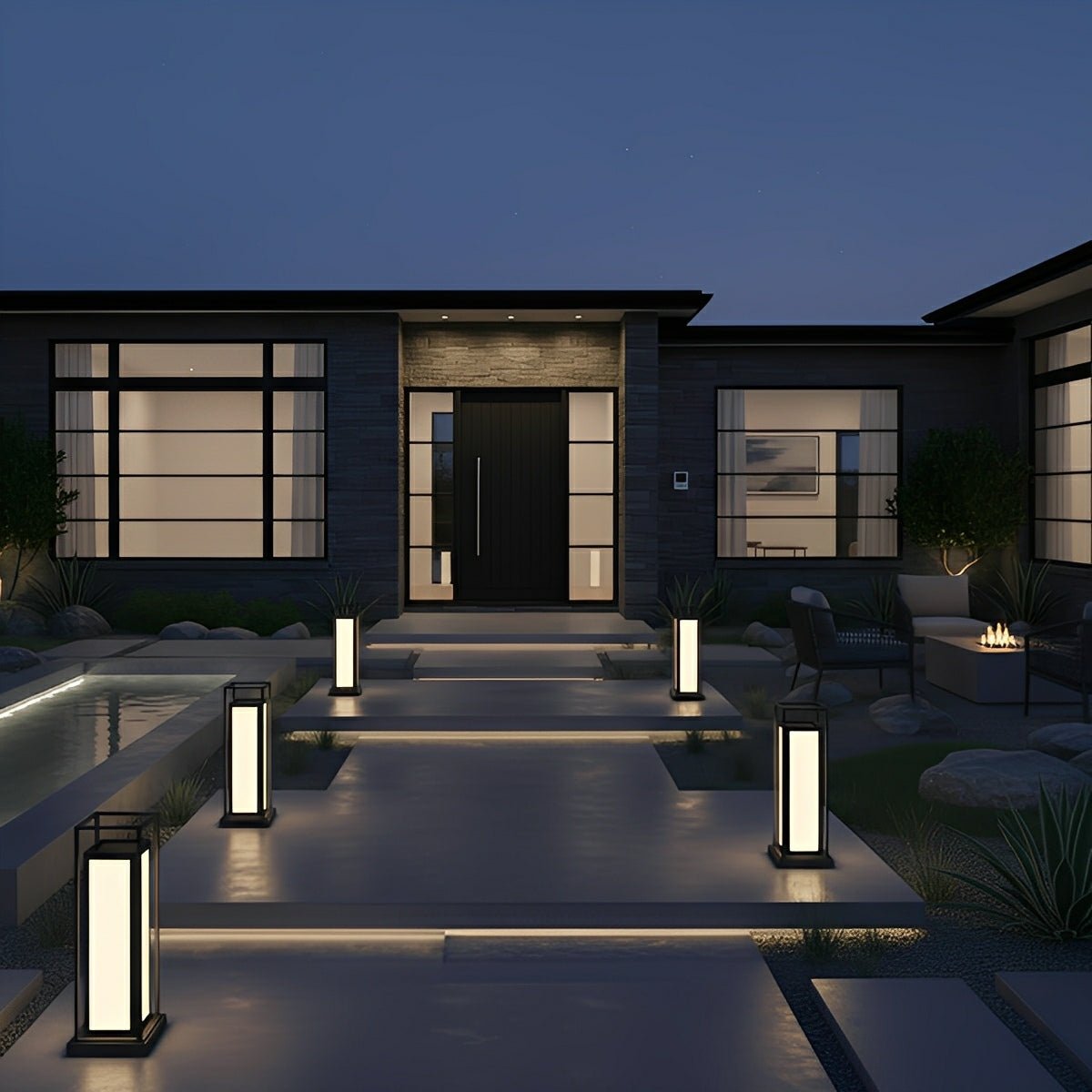 Waterproof Outdoor Post Lights LED Garden Lights Deck Light - Flyachilles