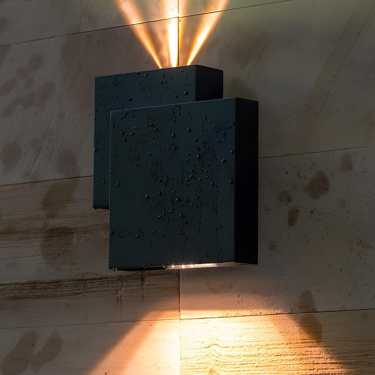 Waterproof Outdoor Square Up and Down Exterior Wall Lights Adjustable - Flyachilles