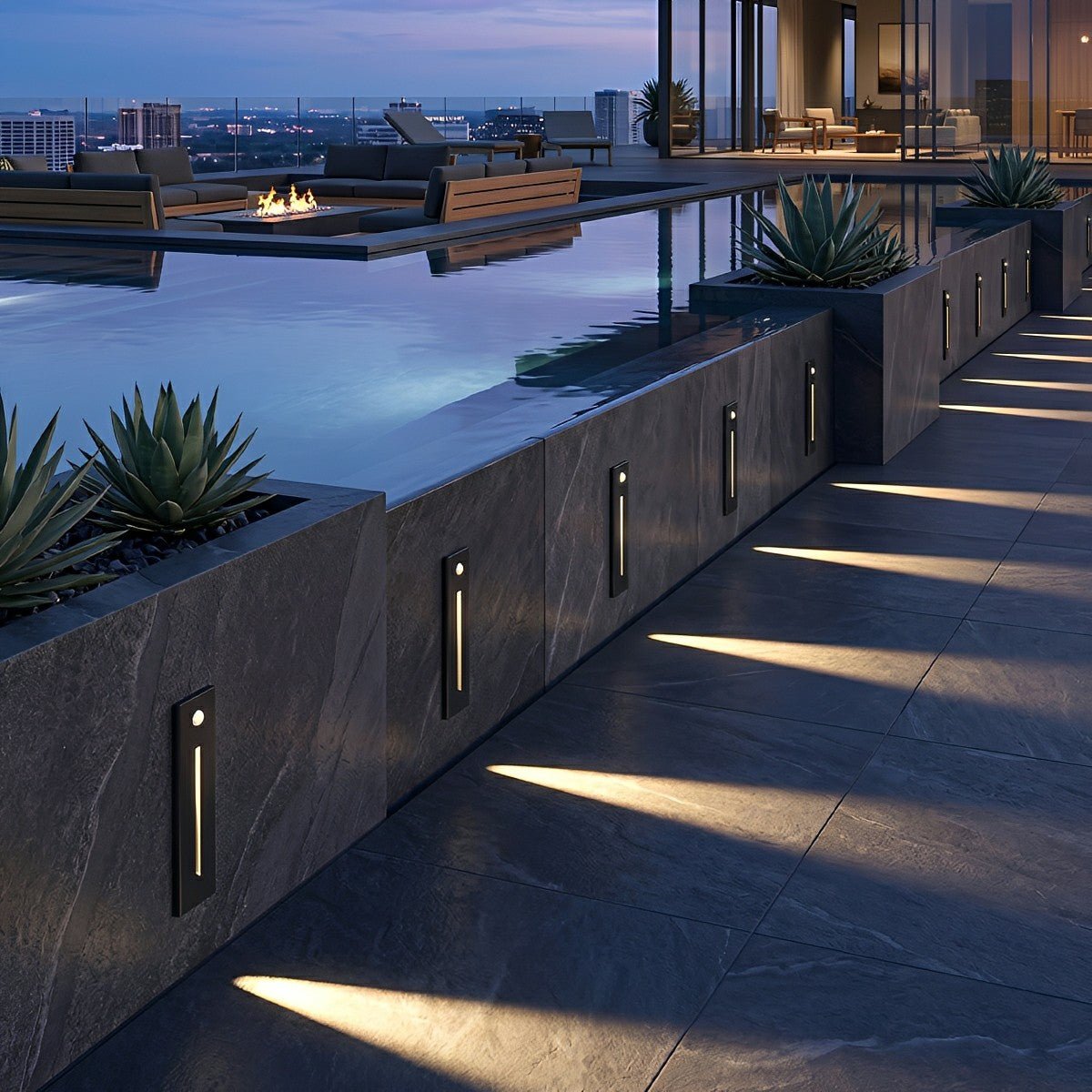 Waterproof Rectangle LED Waterproof Recessed Modern Foot Lights Step Lights - Flyachilles