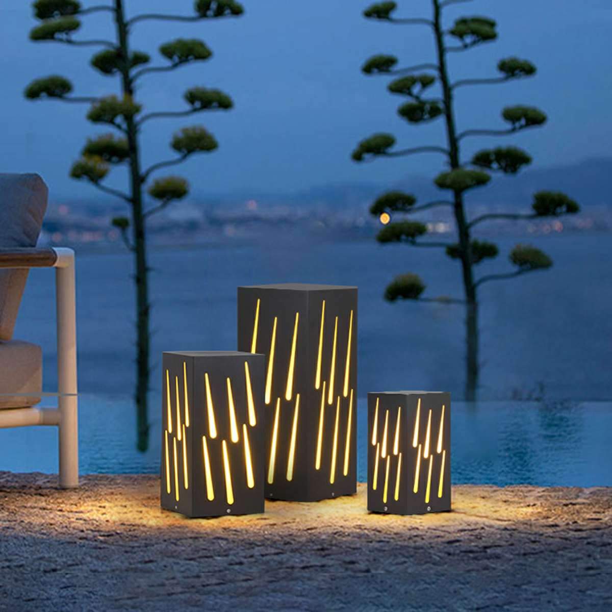 Waterproof Rectangular Meteor LED Outdoor Landscape Lighting - Flyachilles