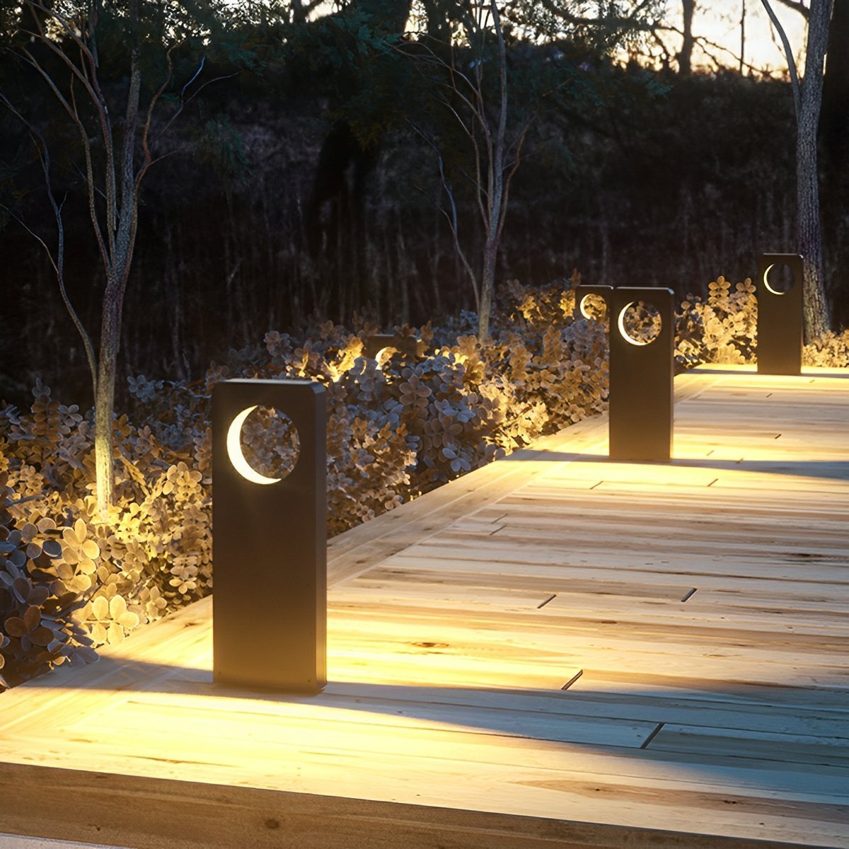 Waterproof Rectangular Ring Hollow Outdoor LED Landscape Lawn Lights - Flyachilles