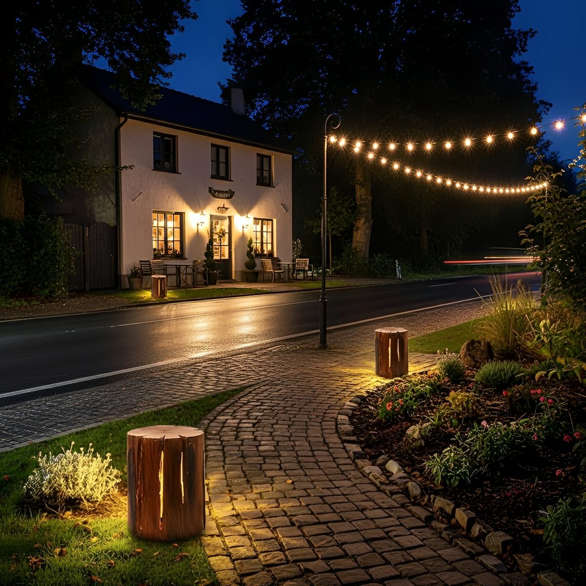 Waterproof Resin Simulation Tree Stump Garden Landscape Lawn Light - Flyachilles