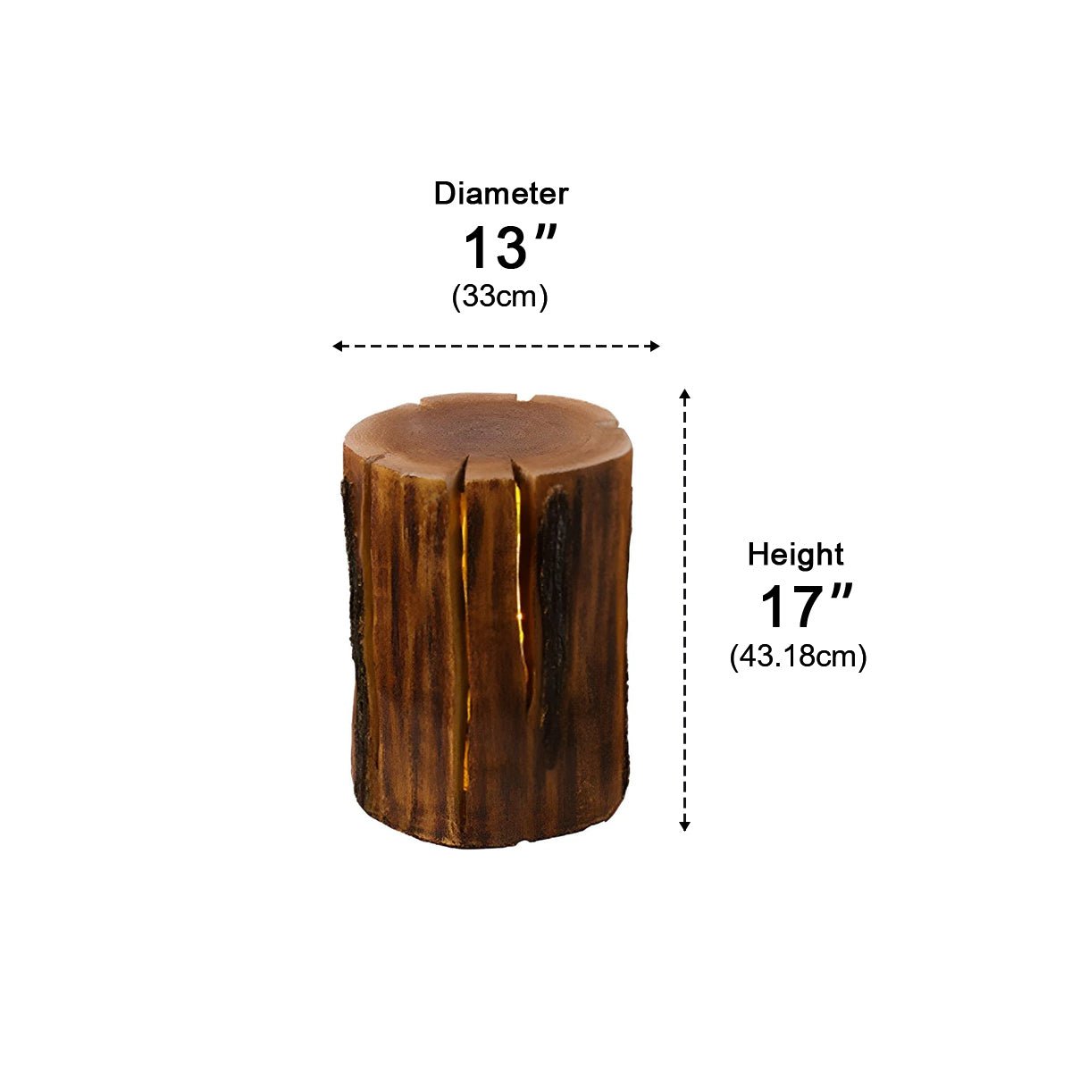 Waterproof Resin Simulation Tree Stump Garden Landscape Lawn Light - Flyachilles