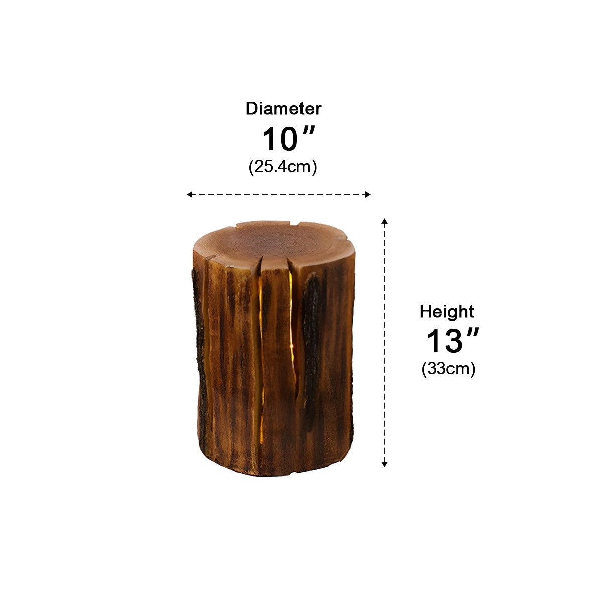 Waterproof Resin Simulation Tree Stump Garden Landscape Lawn Light - Flyachilles