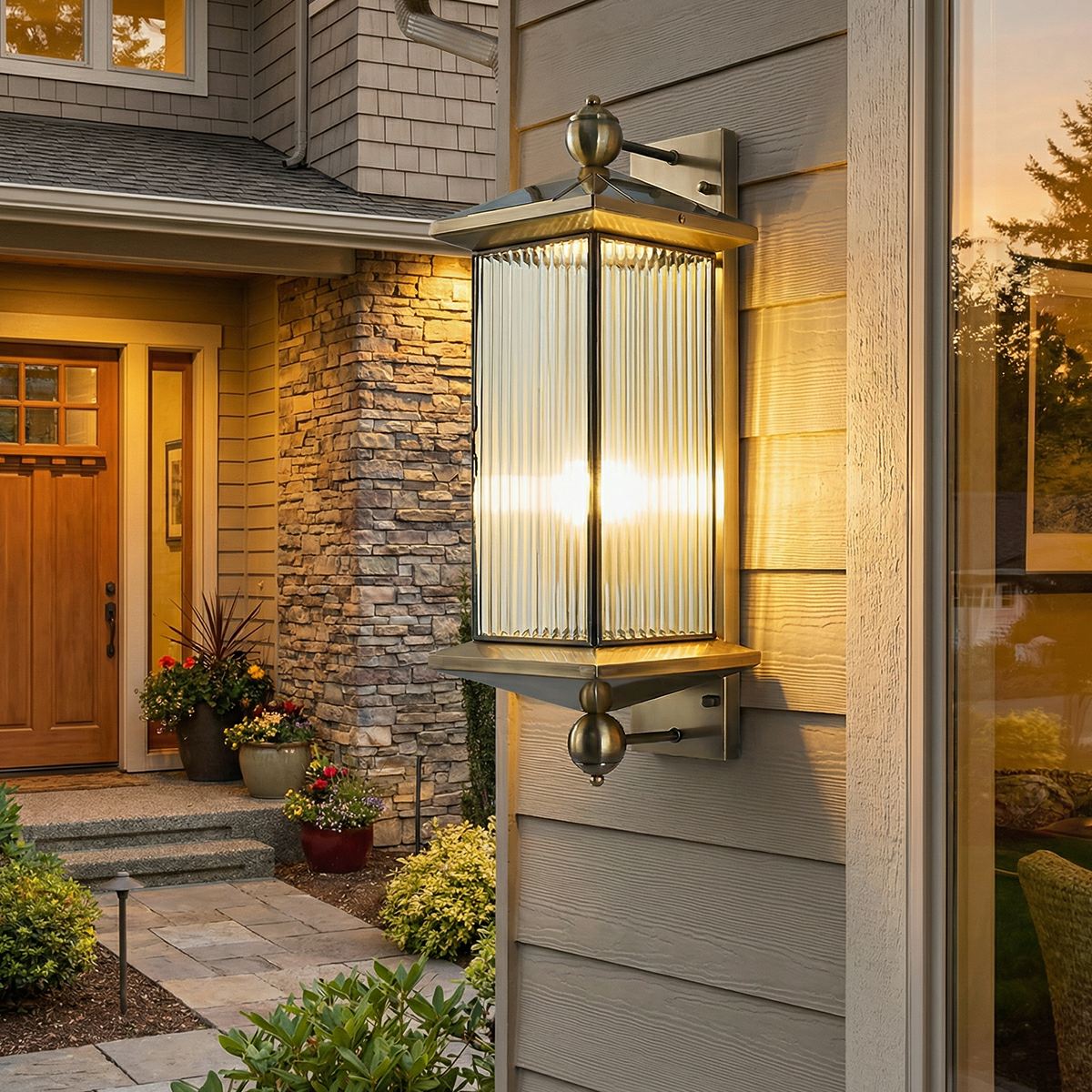 Waterproof Rustic Copper Outdoor LED Porch Wall Lights - Flyachilles