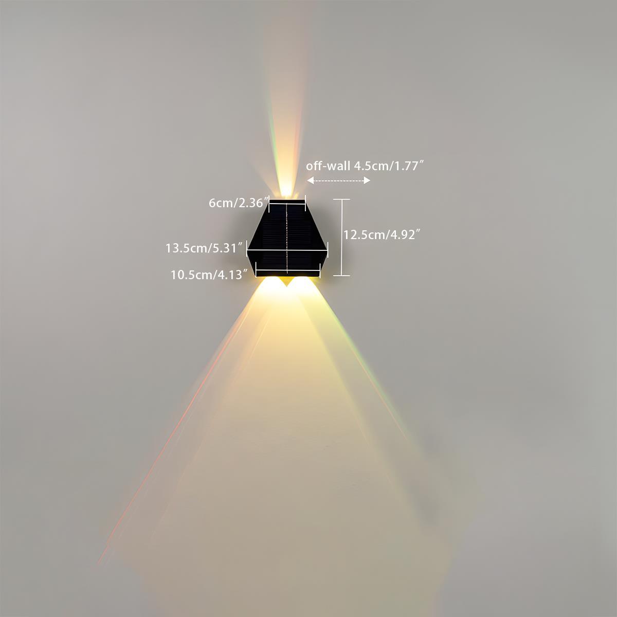Waterproof Solar Aircraft Outdoor Up and Down Exterior Wall Washer Lights - Flyachilles