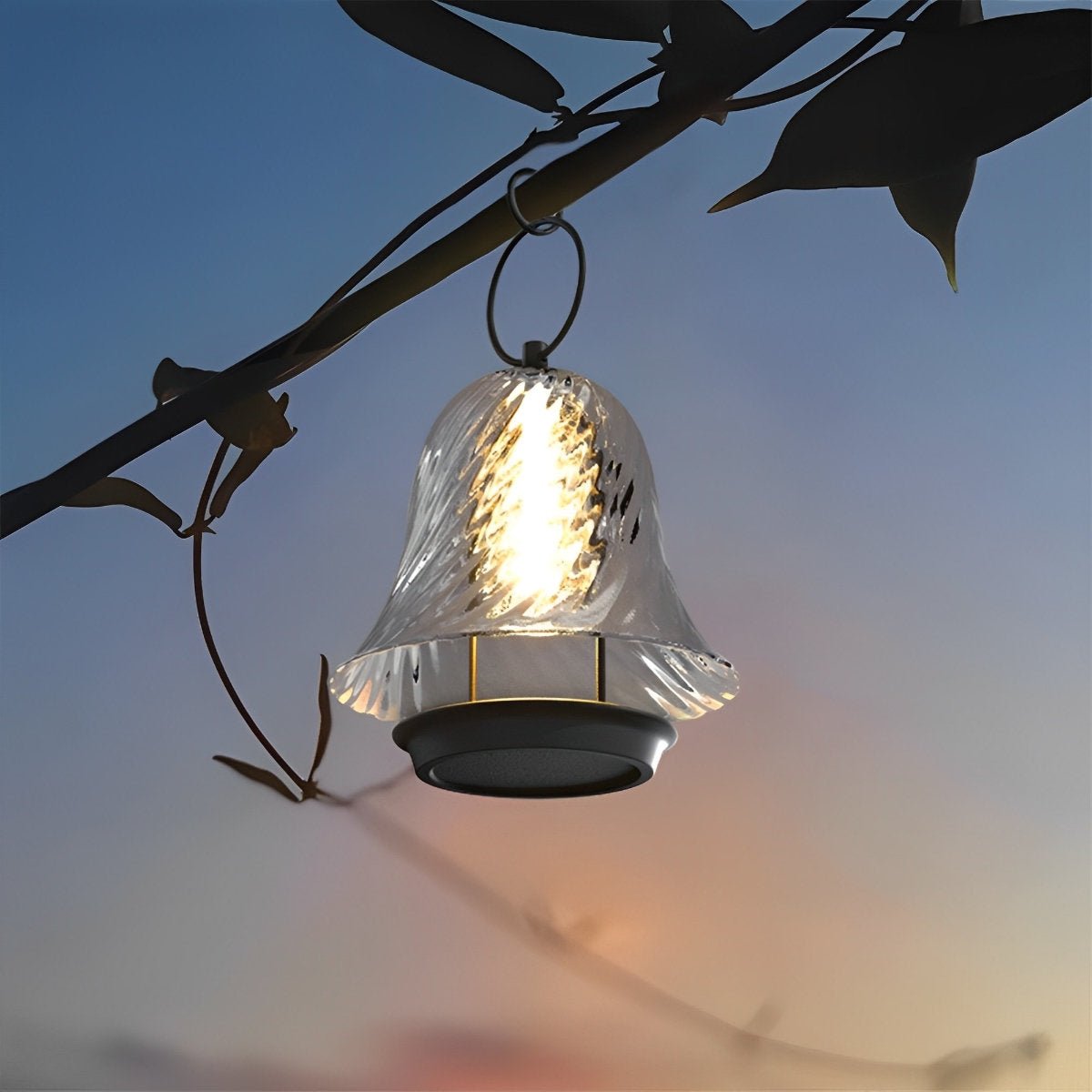 Waterproof Solar Bell Shape Outdoor Hanging Lights for Porch Garden - Flyachilles