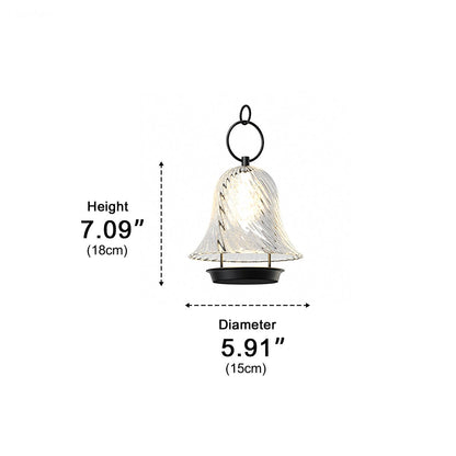 Waterproof Solar Bell Shape Outdoor Hanging Lights for Porch Garden - Flyachilles