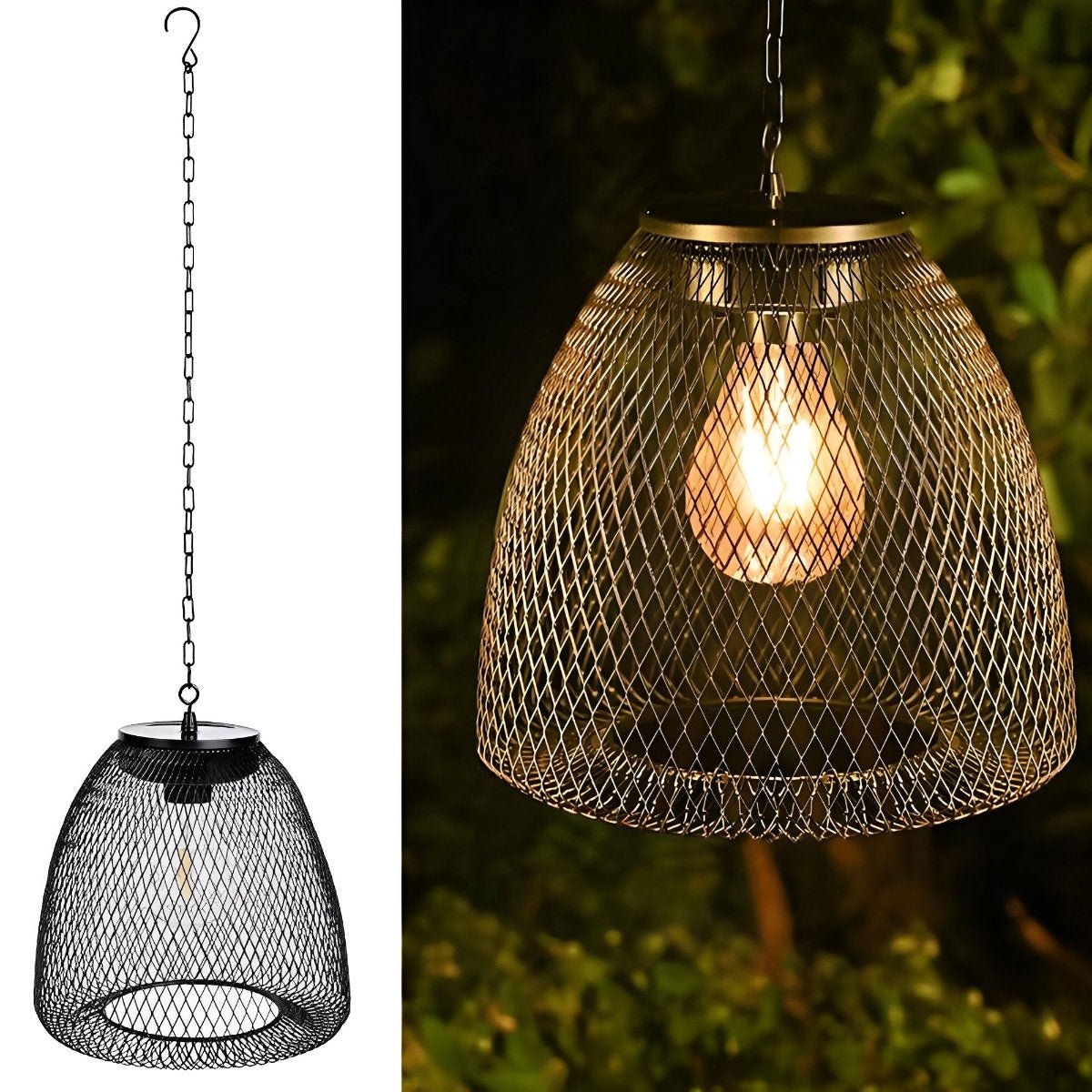 Waterproof Solar Bell Shaped Outdoor Lanterns Pendant Lights - Flyachilles