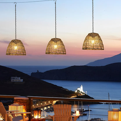 Waterproof Solar Bell Shaped Outdoor Lanterns Pendant Lights - Flyachilles