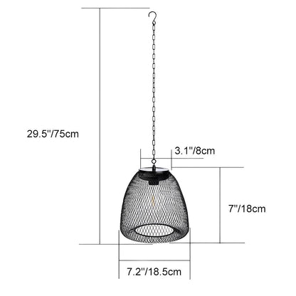 Waterproof Solar Bell Shaped Outdoor Lanterns Pendant Lights - Flyachilles