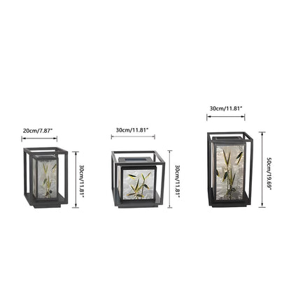 Waterproof Solar Enamel Ice Cracked Glass Outdoor Post Lights - Flyachilles
