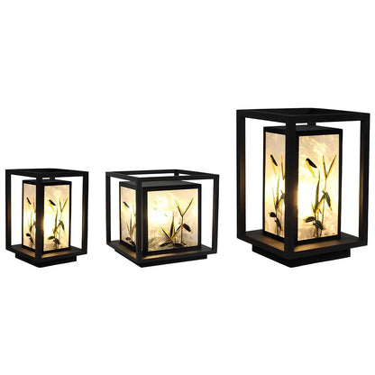 Waterproof Solar Enamel Ice Cracked Glass Outdoor Post Lights - Flyachilles