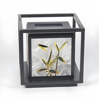 Waterproof Solar Enamel Ice Cracked Glass Outdoor Post Lights - Flyachilles