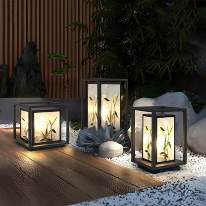 Waterproof Solar Enamel Ice Cracked Glass Outdoor Post Lights - Flyachilles
