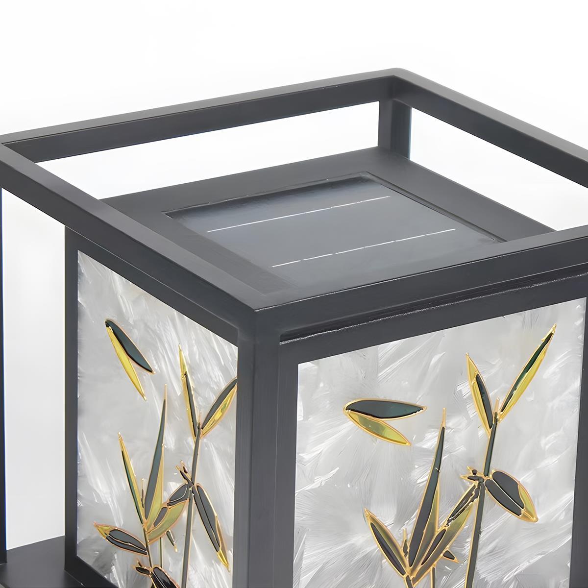 Waterproof Solar Enamel Ice Cracked Glass Outdoor Post Lights - Flyachilles