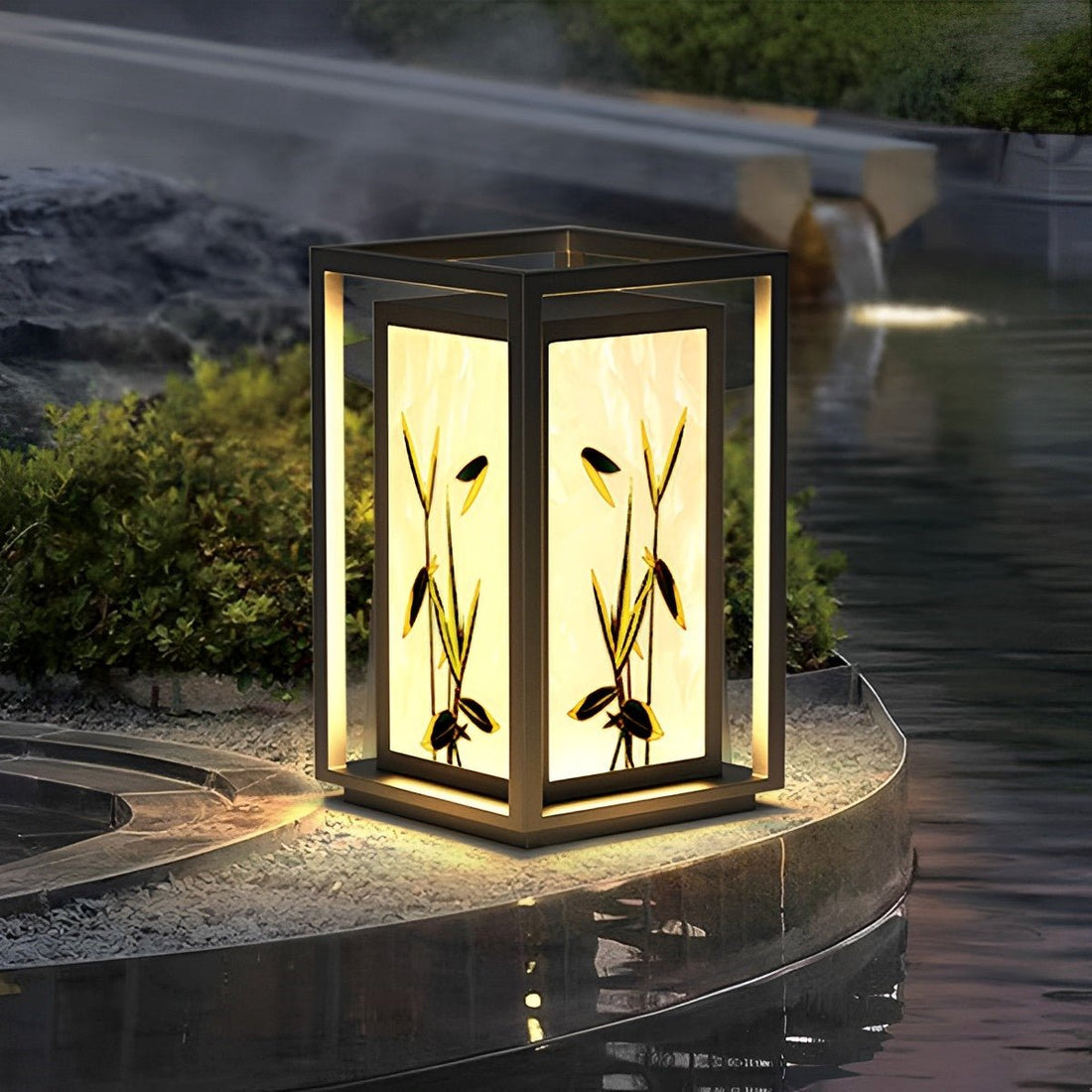 Waterproof Solar Enamel Ice Cracked Glass Outdoor Post Lights - Flyachilles