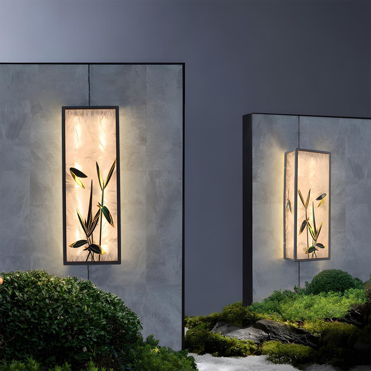 Waterproof Solar Enamel Ice Cracked Glass Outdoor Wall Lights - Flyachilles