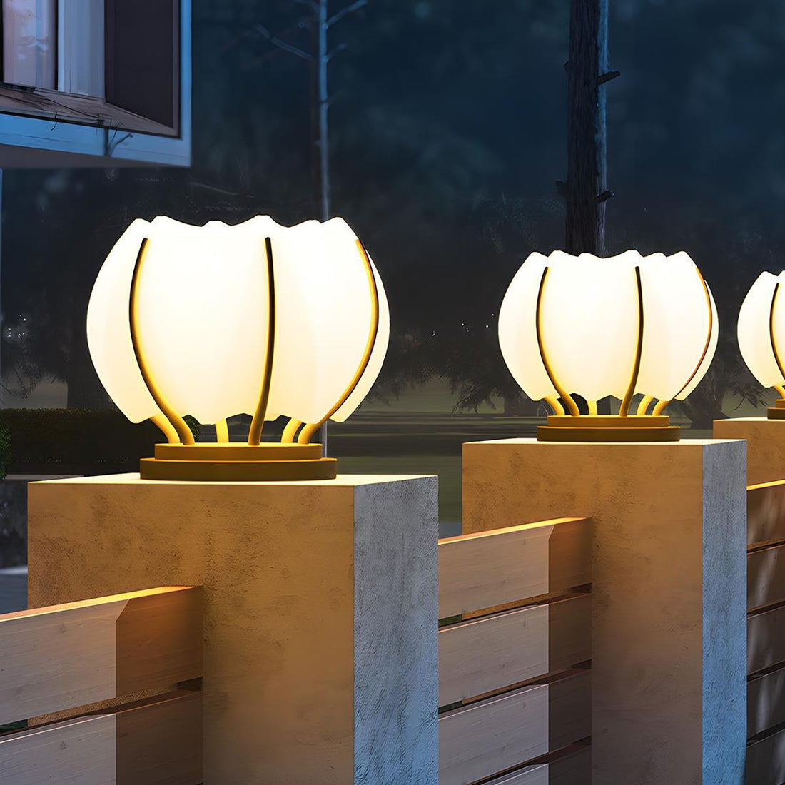 Waterproof Solar Flower Outdoor Post Lights - Flyachilles