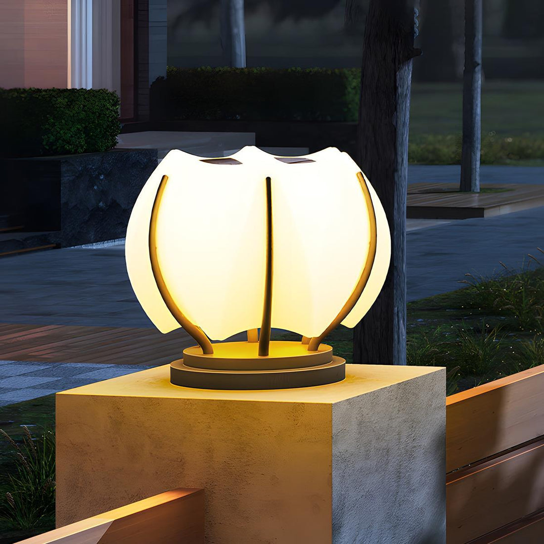 Waterproof Solar Flower Outdoor Post Lights - Flyachilles