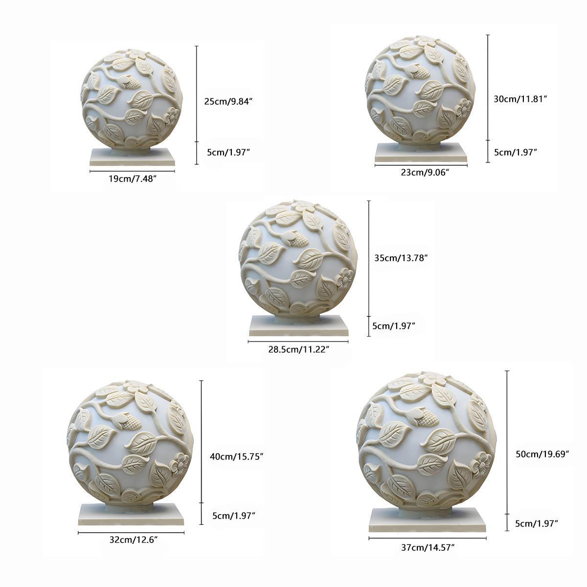 Waterproof Solar Globe Hollow Leaves LED Outdoor Post Lights - Flyachilles