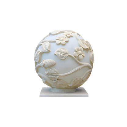 Waterproof Solar Globe Hollow Leaves LED Outdoor Post Lights - Flyachilles