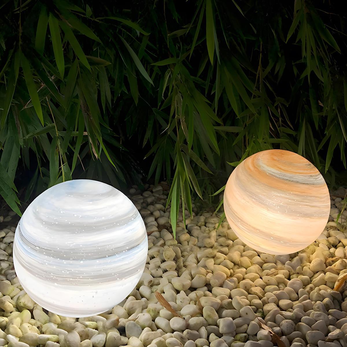 Waterproof Solar Globe Planet LED Outdoor Landscape Lighting - Flyachilles