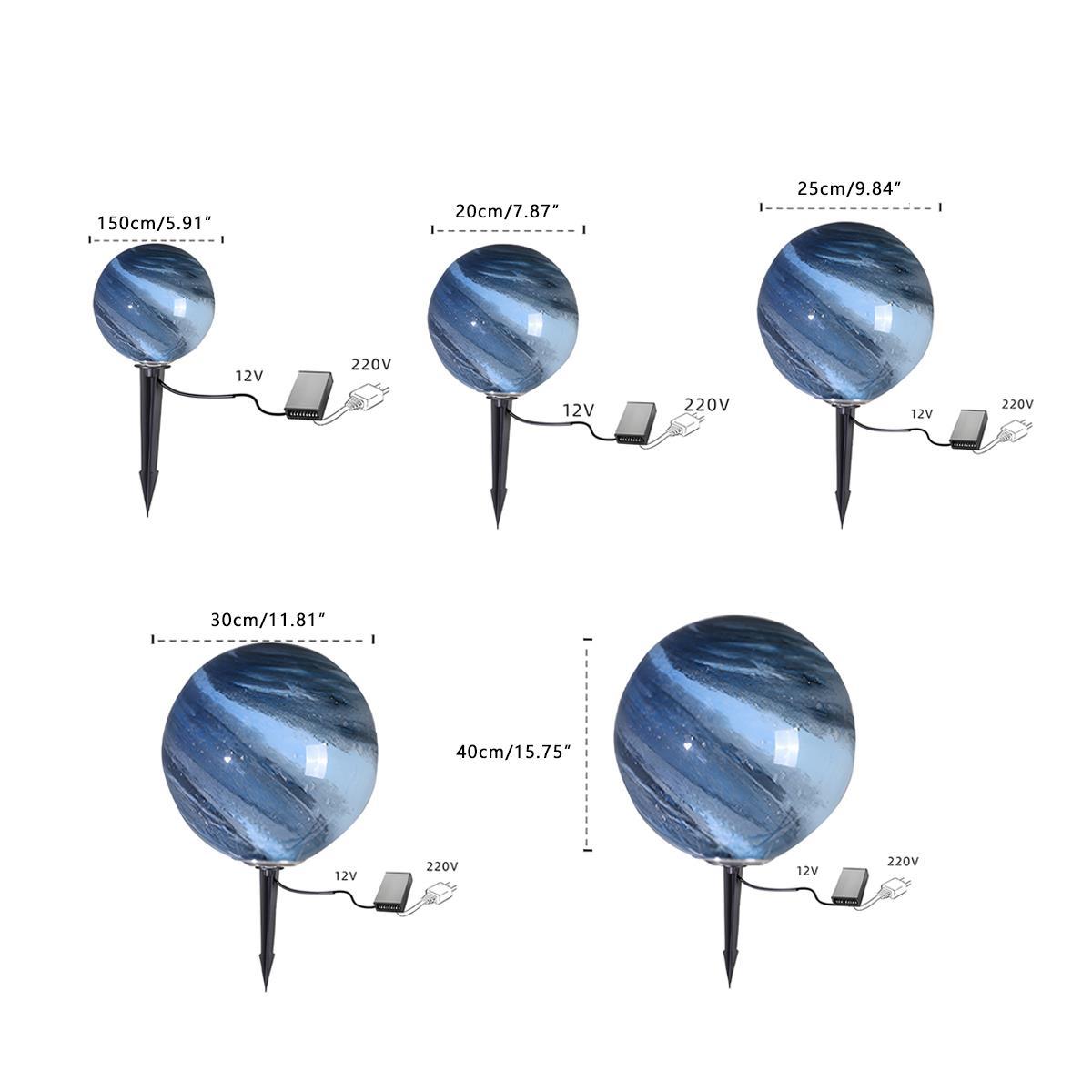 Waterproof Solar Globe Planet LED Outdoor Landscape Lighting - Flyachilles