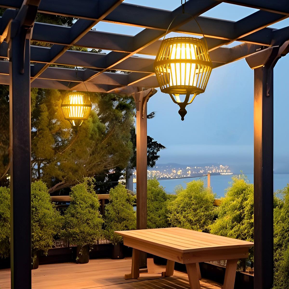Waterproof Solar Outdoor Lanterns Ceiling Pendant Lights - Flyachilles