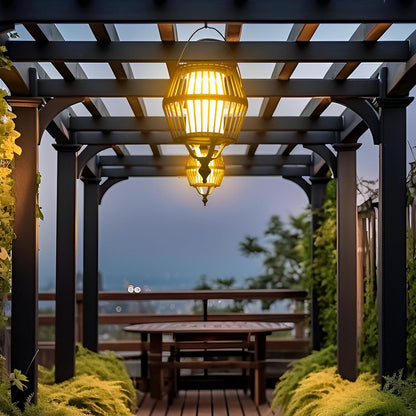 Waterproof Solar Outdoor Lanterns Ceiling Pendant Lights - Flyachilles