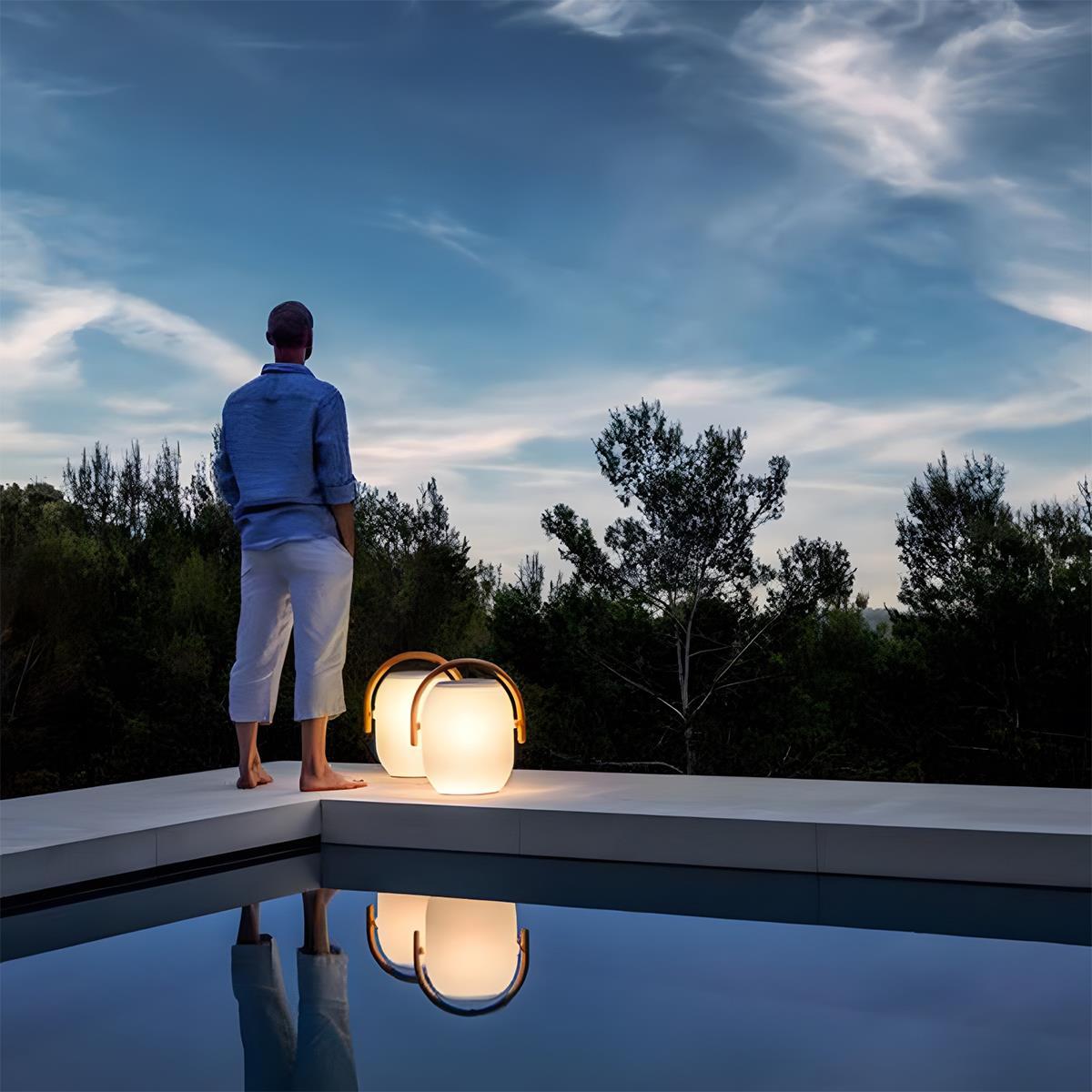 Waterproof Solar Oval Outdoor Tabletop Lamp Lanterns - Flyachilles