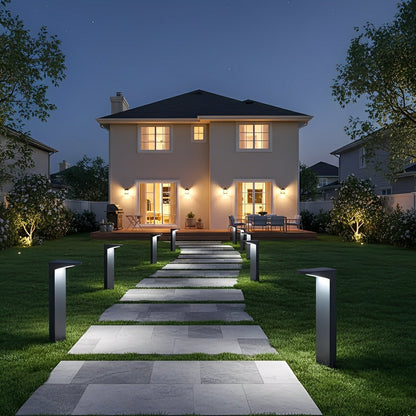 Waterproof Solar Side Standing LED Outdoor Post Lights Pathway Lights - Flyachilles