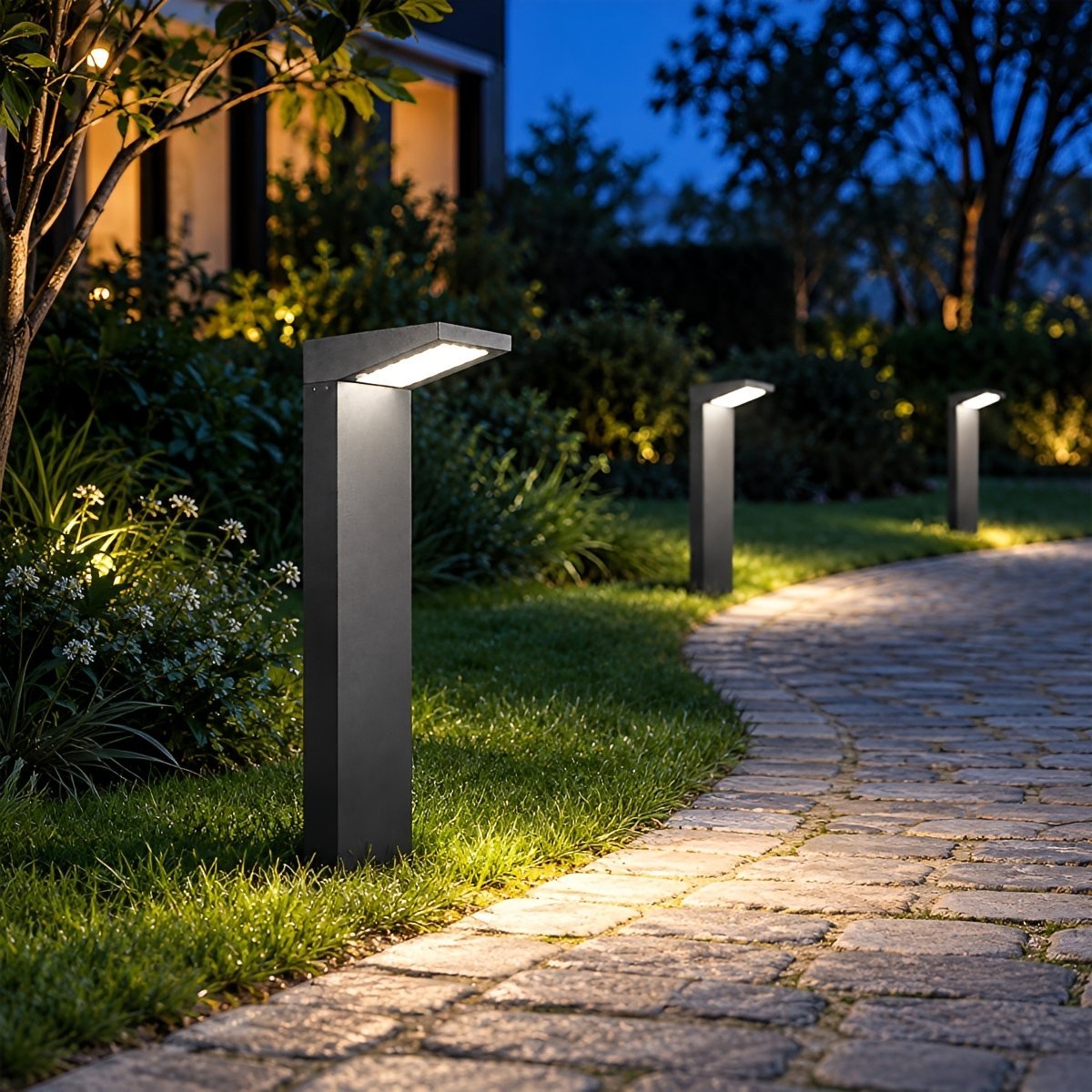 Waterproof Solar Side Standing LED Outdoor Post Lights Pathway Lights - Flyachilles
