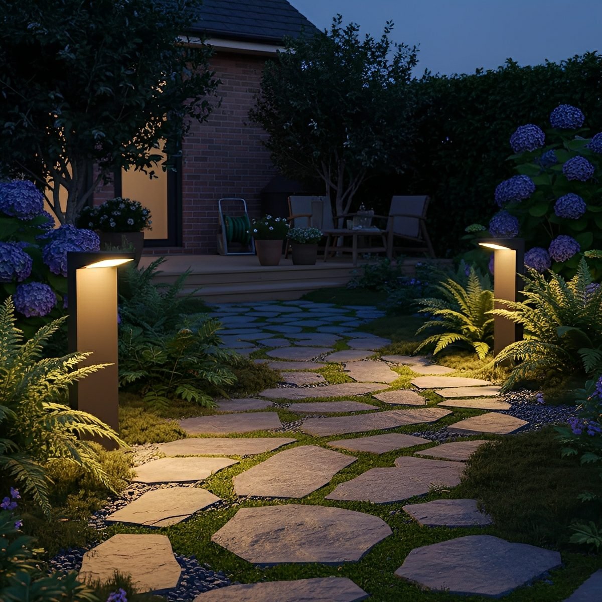 Waterproof Solar Side Standing LED Outdoor Post Lights Pathway Lights - Flyachilles