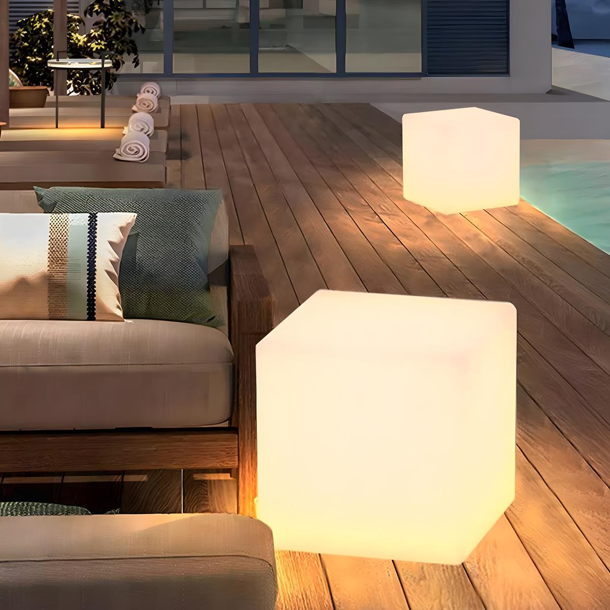 Waterproof Solar Square Cube LED Outdoor Landscape Lighting - Flyachilles